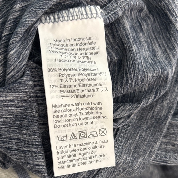 J. Crew Mens Heathered Blue Performance Quarter-Zip - Picture 5 of 5